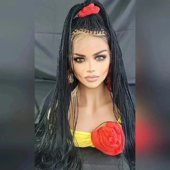100% Handmade Micro Millions Braided wigs black wig,  NWT,  yassine - Picture 9 of 17